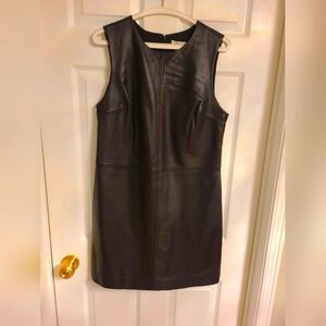 Woman genuine leather dress.